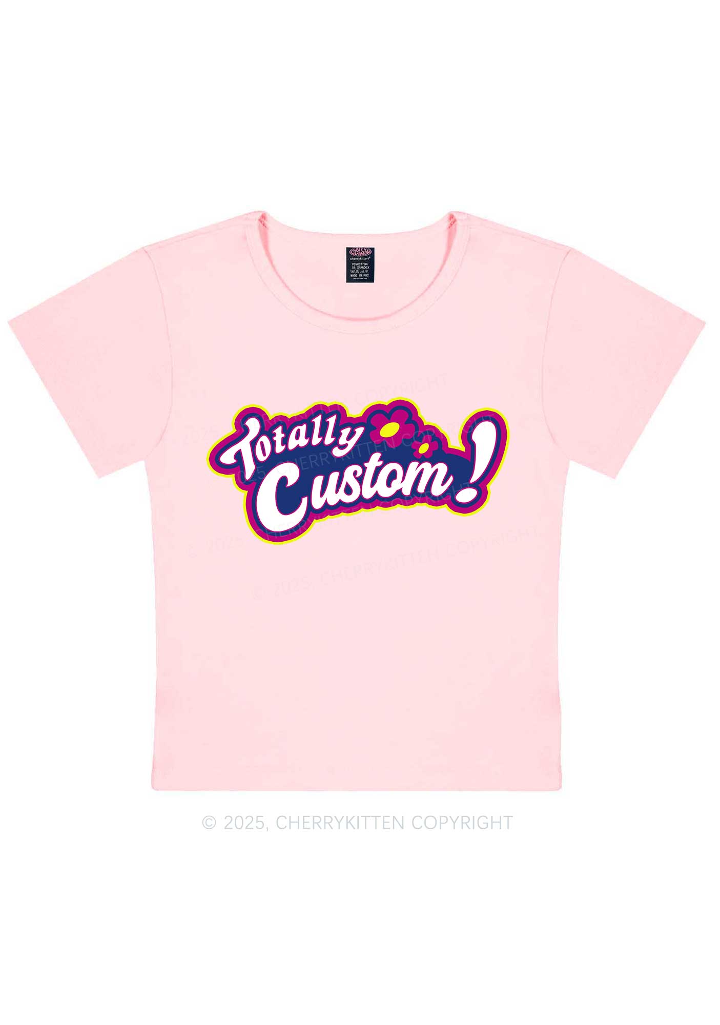 Totally Custom Y2K Baby Tee Cherrykitten