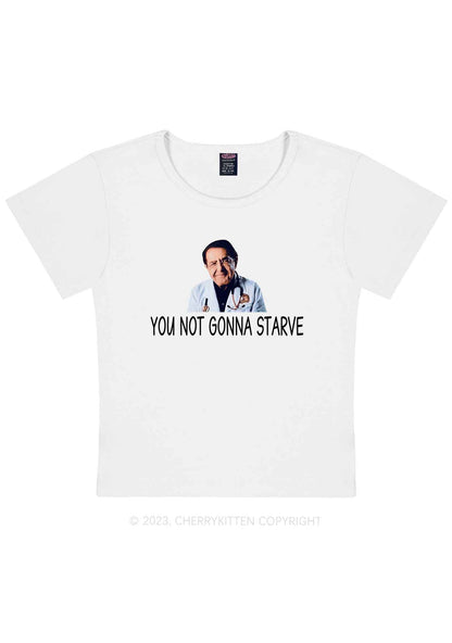 Curvy You Not Gonna Starve Y2K Baby Tee Cherrykitten