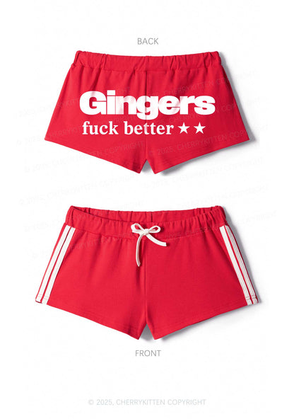 Gingers Fxxk Better Y2K Drawstring Mini Shorts Cherrykitten