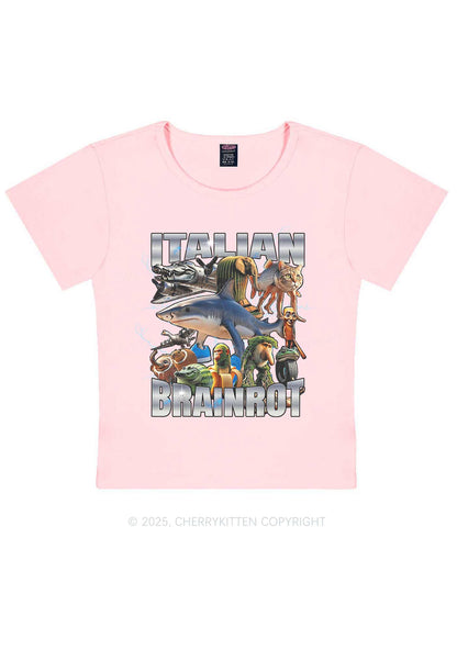 Italian Brainrot Collection Y2K Baby Tee Cherrykitten