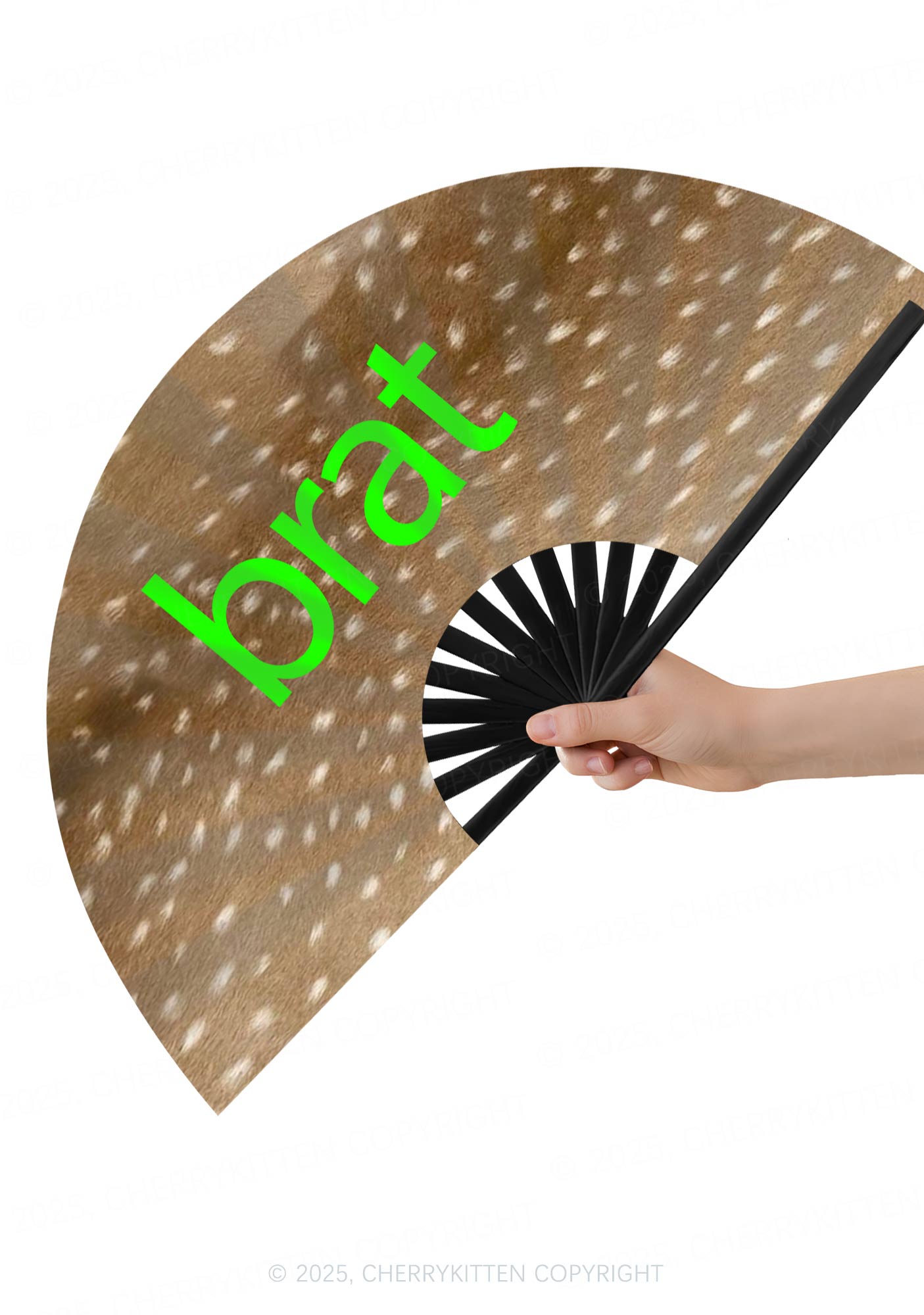 Brat Spotted Y2K Rave Hand Fan Cherrykitten