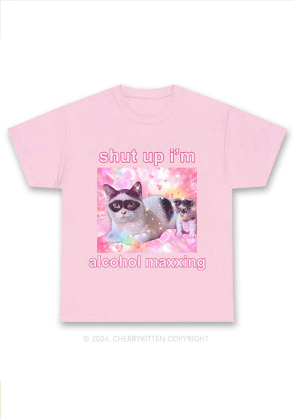 I'm Alcohol Maxxing Y2K Chunky Shirt Cherrykitten