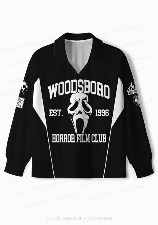 Halloween Custom Black Horror Club Y2K Sport Long Sleeve Jersey Shirts Cherrykitten