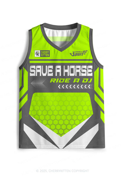 Custom Green Ride A DJ Y2K Sport Jersey Tank Cherrykitten