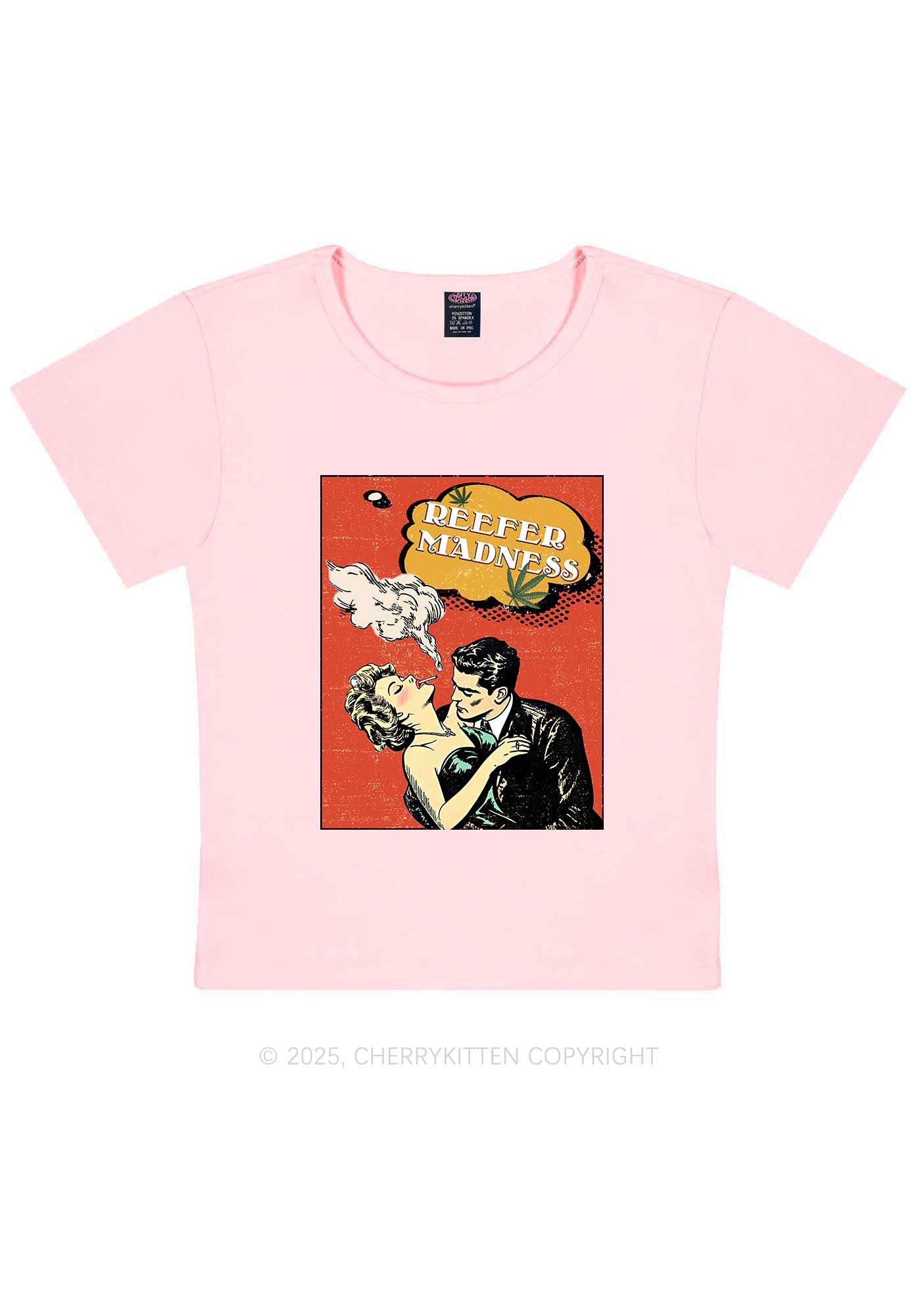 Smoke Madness Y2K Baby Tee Cherrykitten