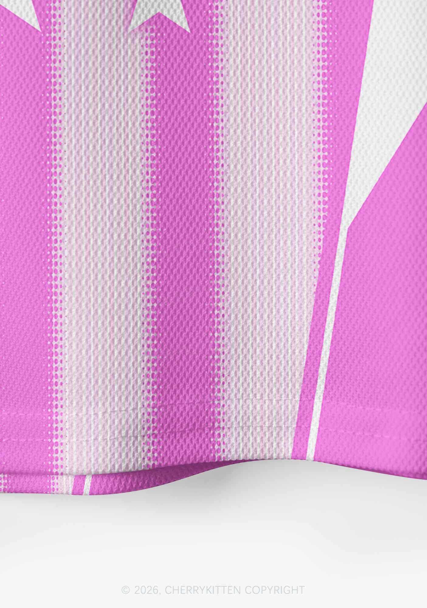 Pink Kxxamine Stars Y2K Crop Sport Jersey Shirts Cherrykitten