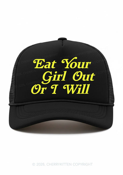 Eat Your Girl Out Pride Y2K Trucker Hat Cherrykitten
