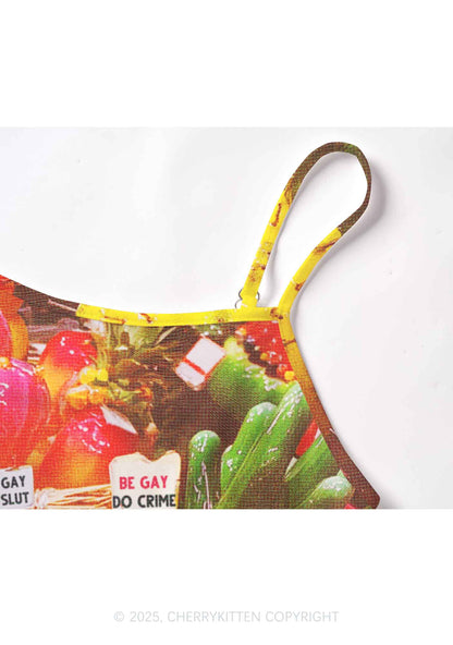 Various Fruits Pride Y2K Mesh Cami Tank Cherrykitten