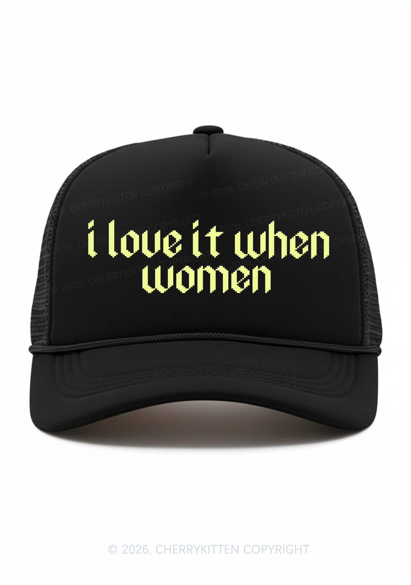 I Love It When Women Pride Y2K Trucker Hat Cherrykitten