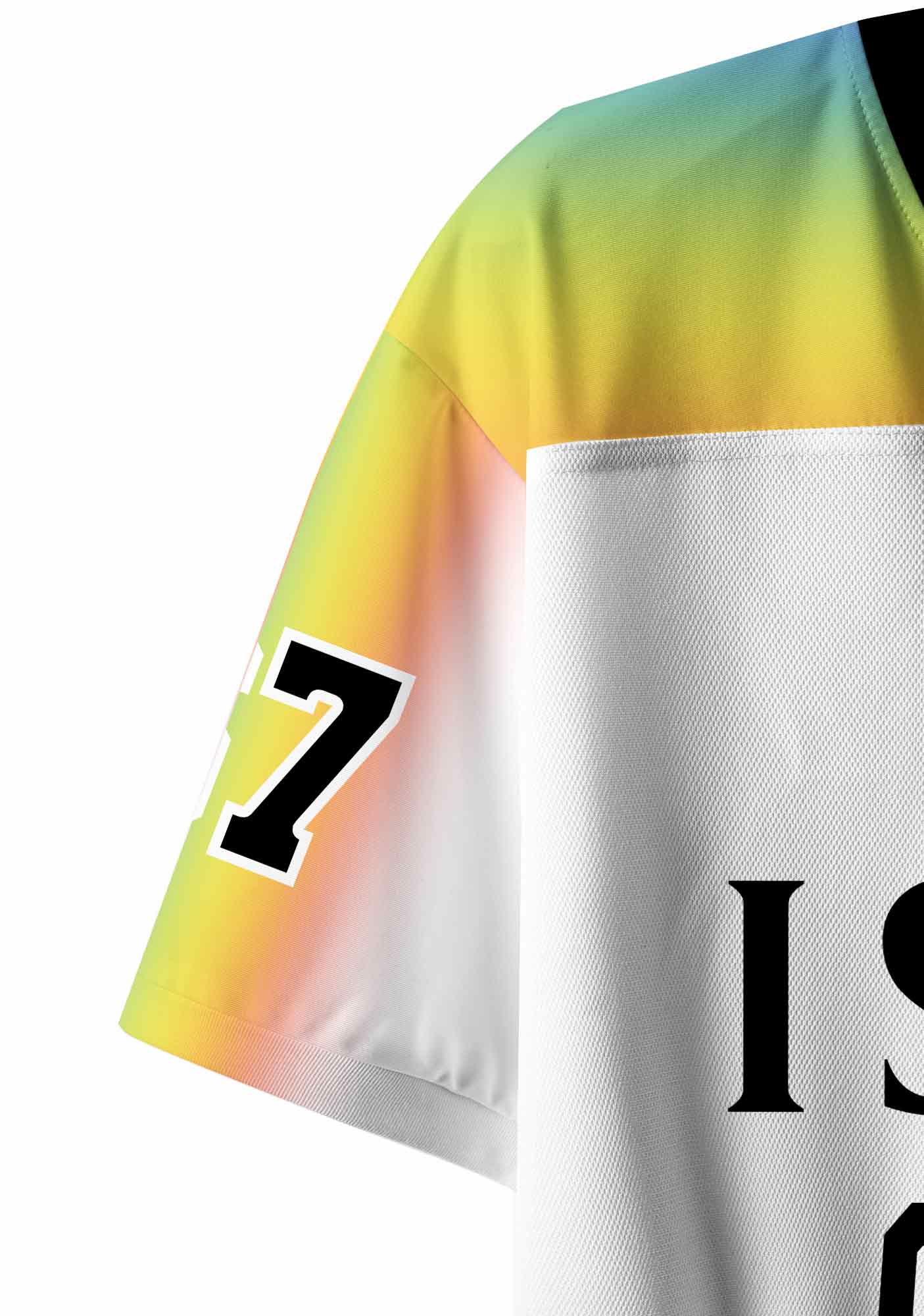 Rainbow Stripes Gay Thoughts Pride Y2K Crop Sport Jersey Shirts Cherrykitten