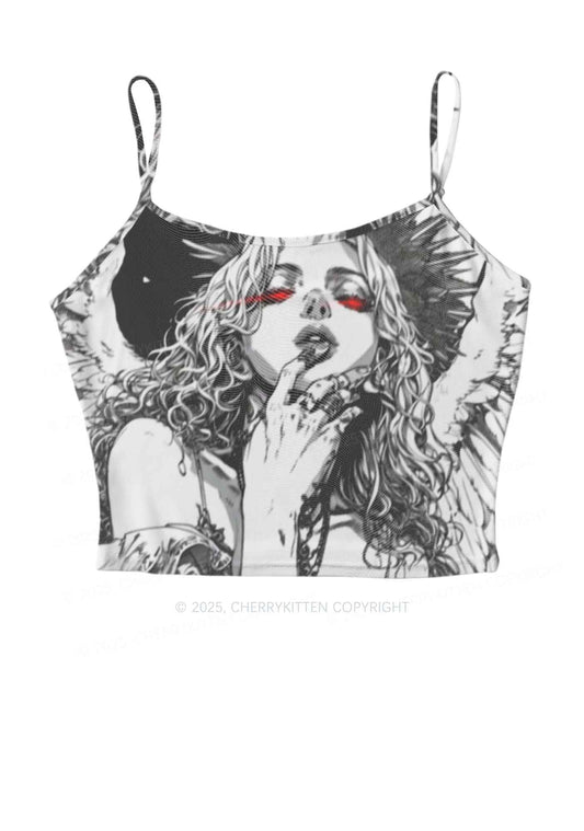 Girls Gaze Y2K Mesh Cami Tank Cherrykitten
