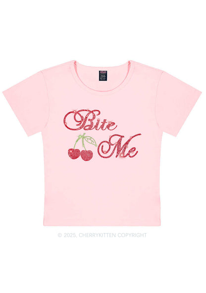 Rhinestone Red Cherry Bite Me Y2K Baby Tee Cherrykitten
