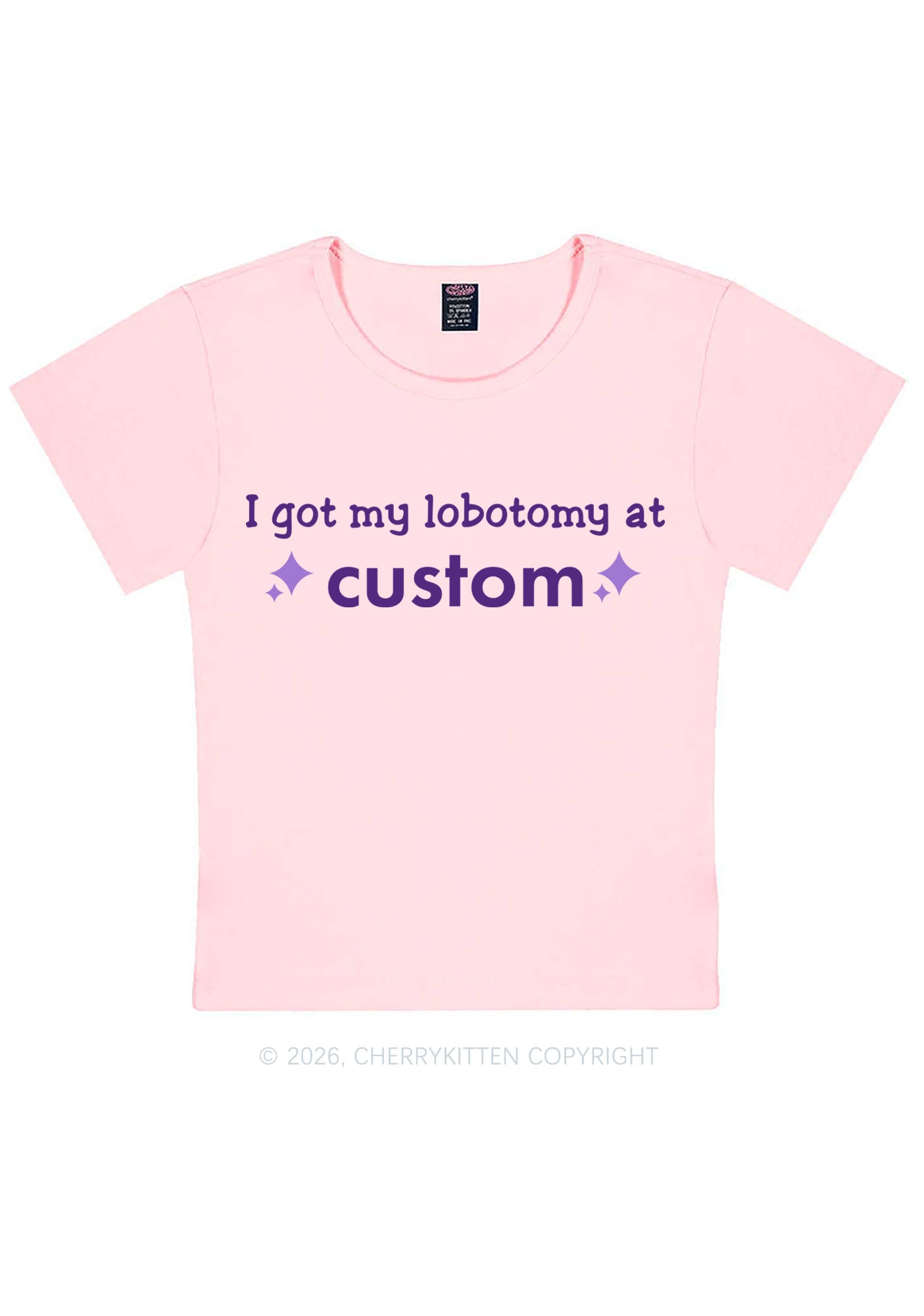 I Got My Lobotomy At Custom Y2K Baby Tee Cherrykitten