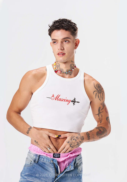 Mascing Sword Pride Y2K Crop Tank Top Cherrykitten