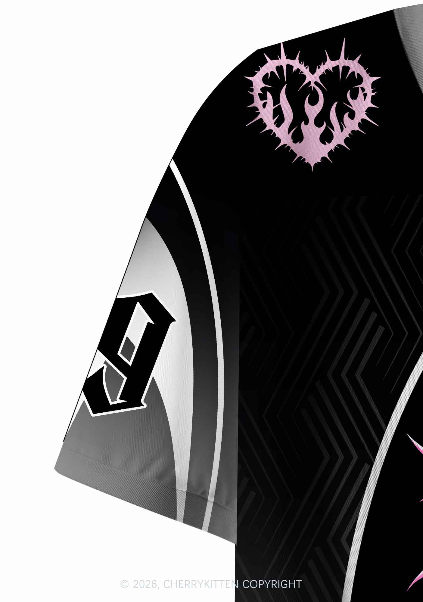 Masc Princess Dark Skull Pride Y2K Crop Sport Jersey Shirts Cherrykitten