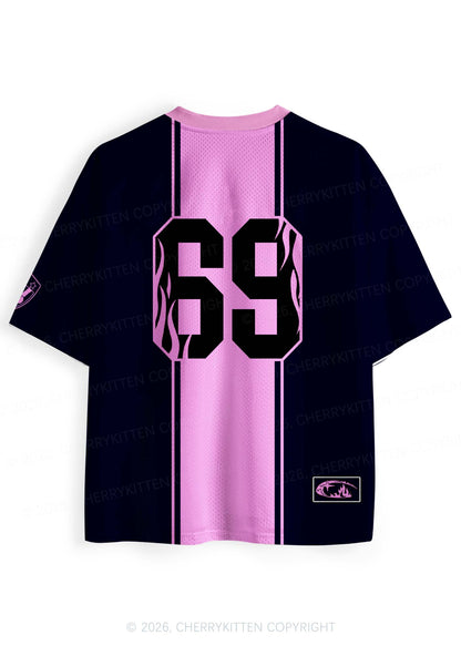 Pink Flame Star Femmes Top Me Pride Y2K Sport Jersey Shirts Cherrykitten