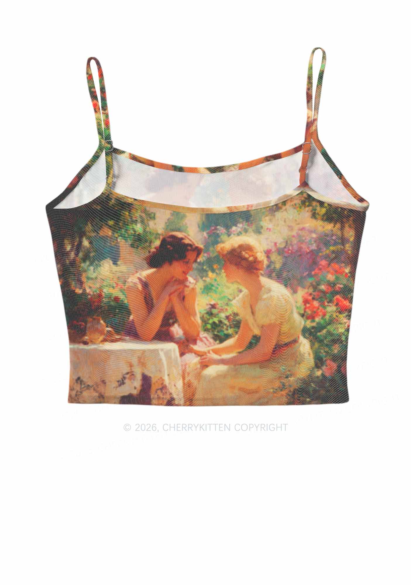 Garden Chat Pride Y2K Mesh Cami Tank Cherrykitten