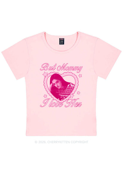Custom But Mommy I Love Her Y2K Baby Tee Cherrykitten