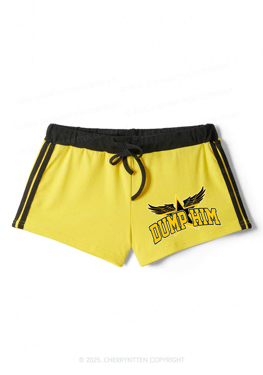 Dump Him Winged Star Y2K Drawstring Mini Shorts Cherrykitten