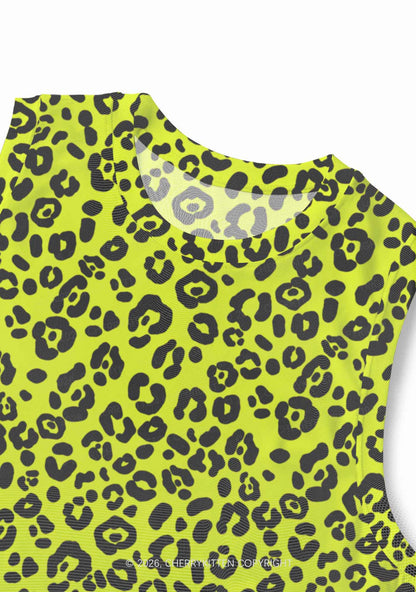 Neon Leopard Y2K Mesh Muscle Tank Cherrykitten