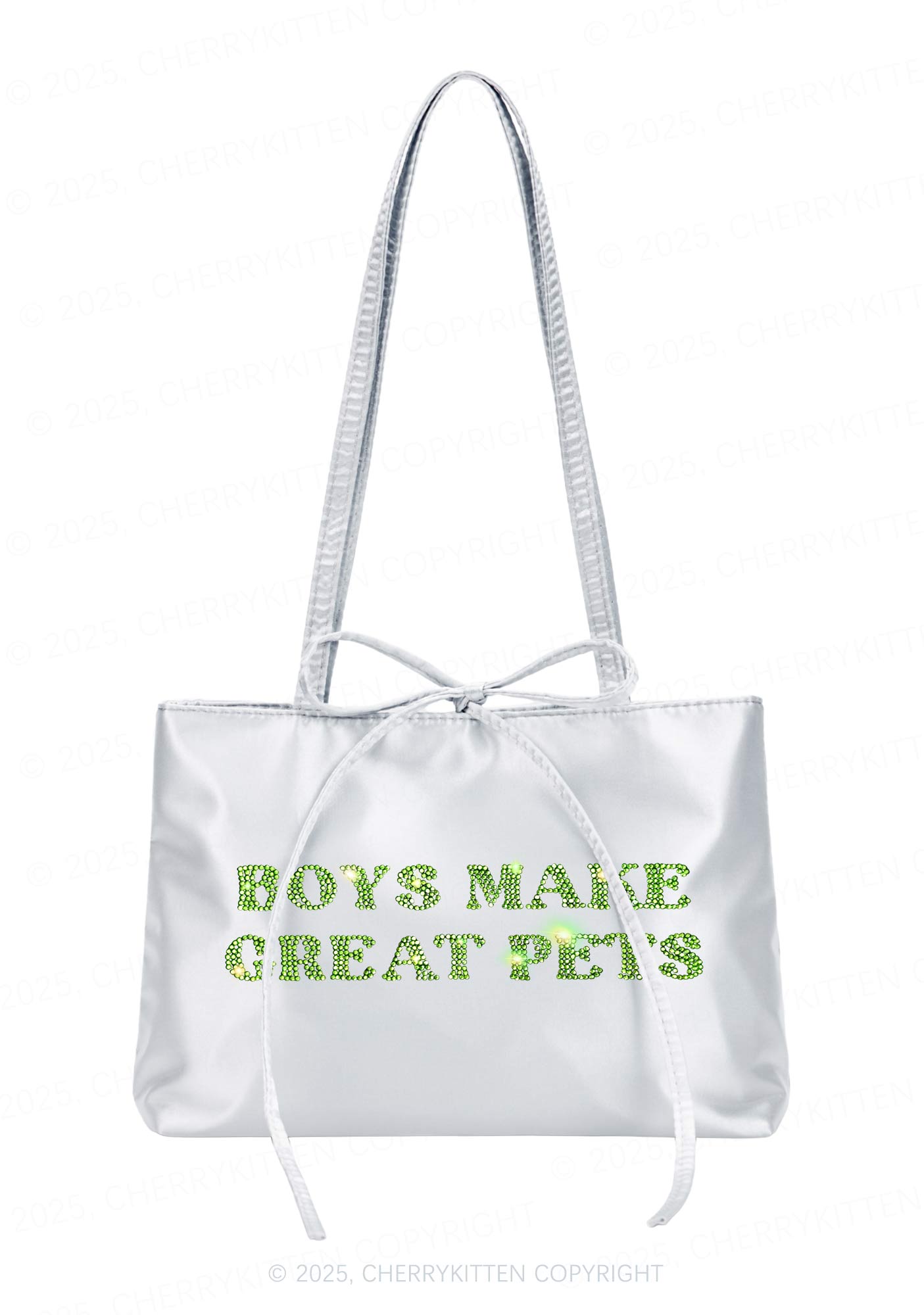 Rhinestone Boys Make Gr8 Pets Y2K Satin Bags Cherrykitten