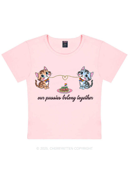 Our Puxxies Belong Together Pride Y2K Baby Tee Cherrykitten