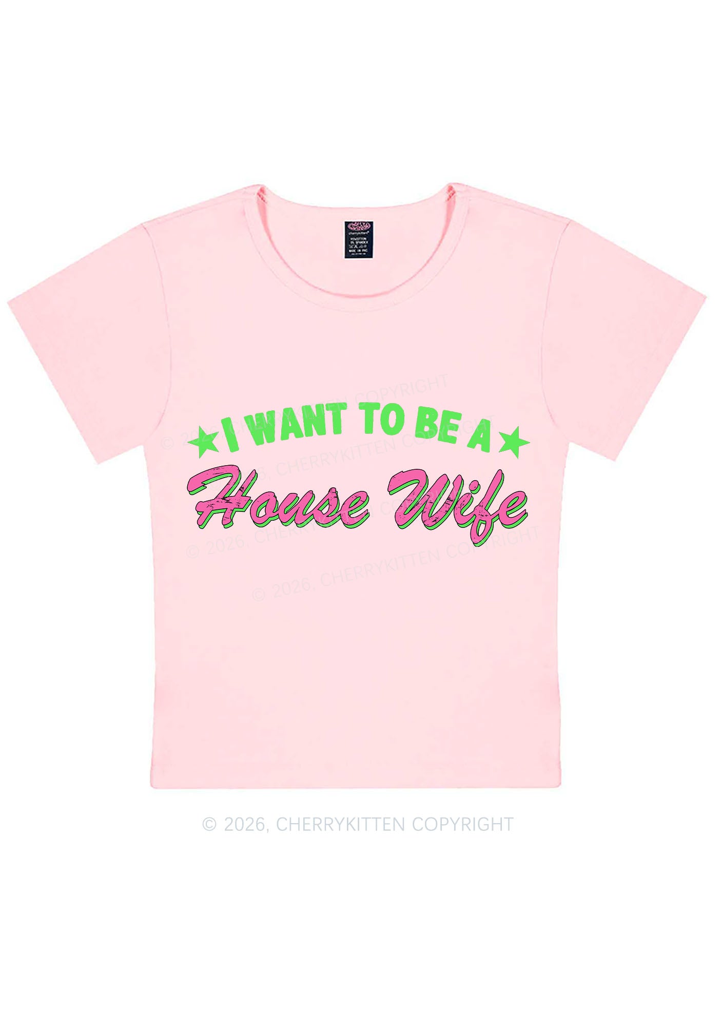 I Want To Be House Wife Y2K Baby Tee Cherrykitten