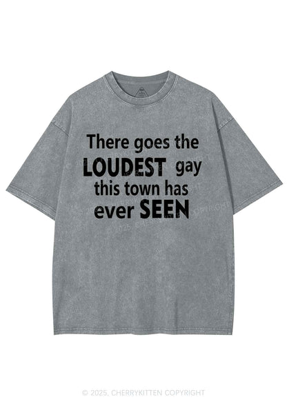 The Loudest Gay Y2K Shirts Washed Tee Cherrykitten