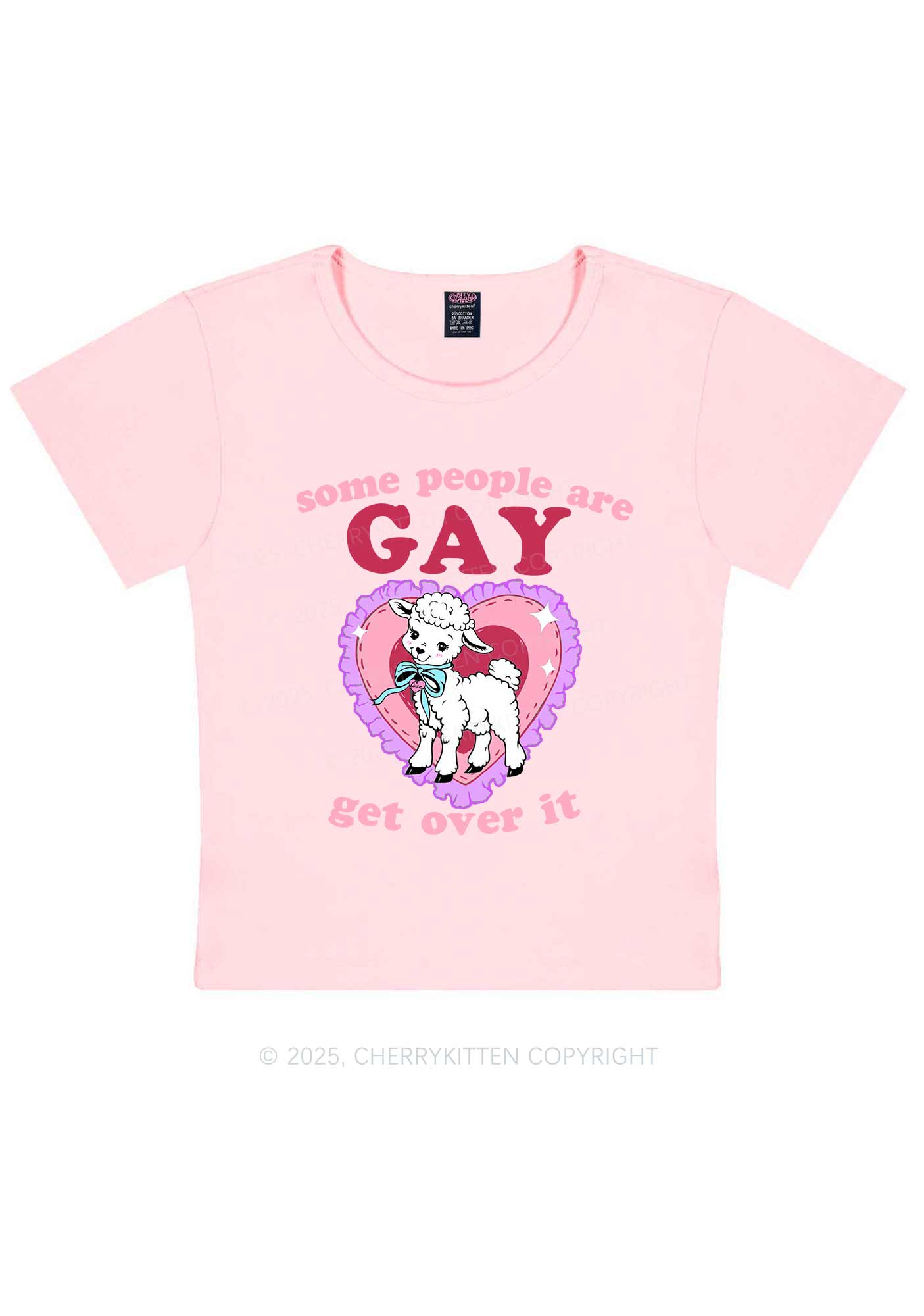 Some People Are Gay Pride Y2K Baby Tee Cherrykitten