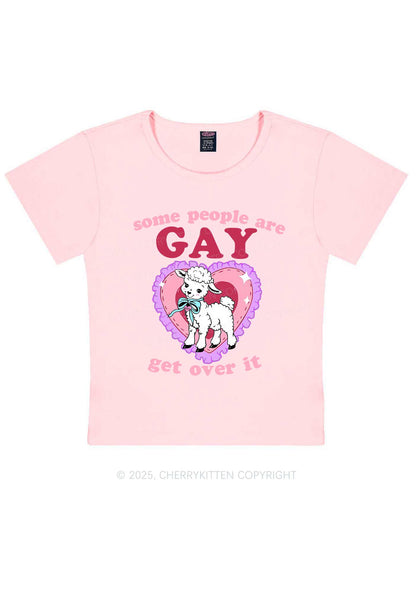 Some People Are Gay Pride Y2K Baby Tee Cherrykitten