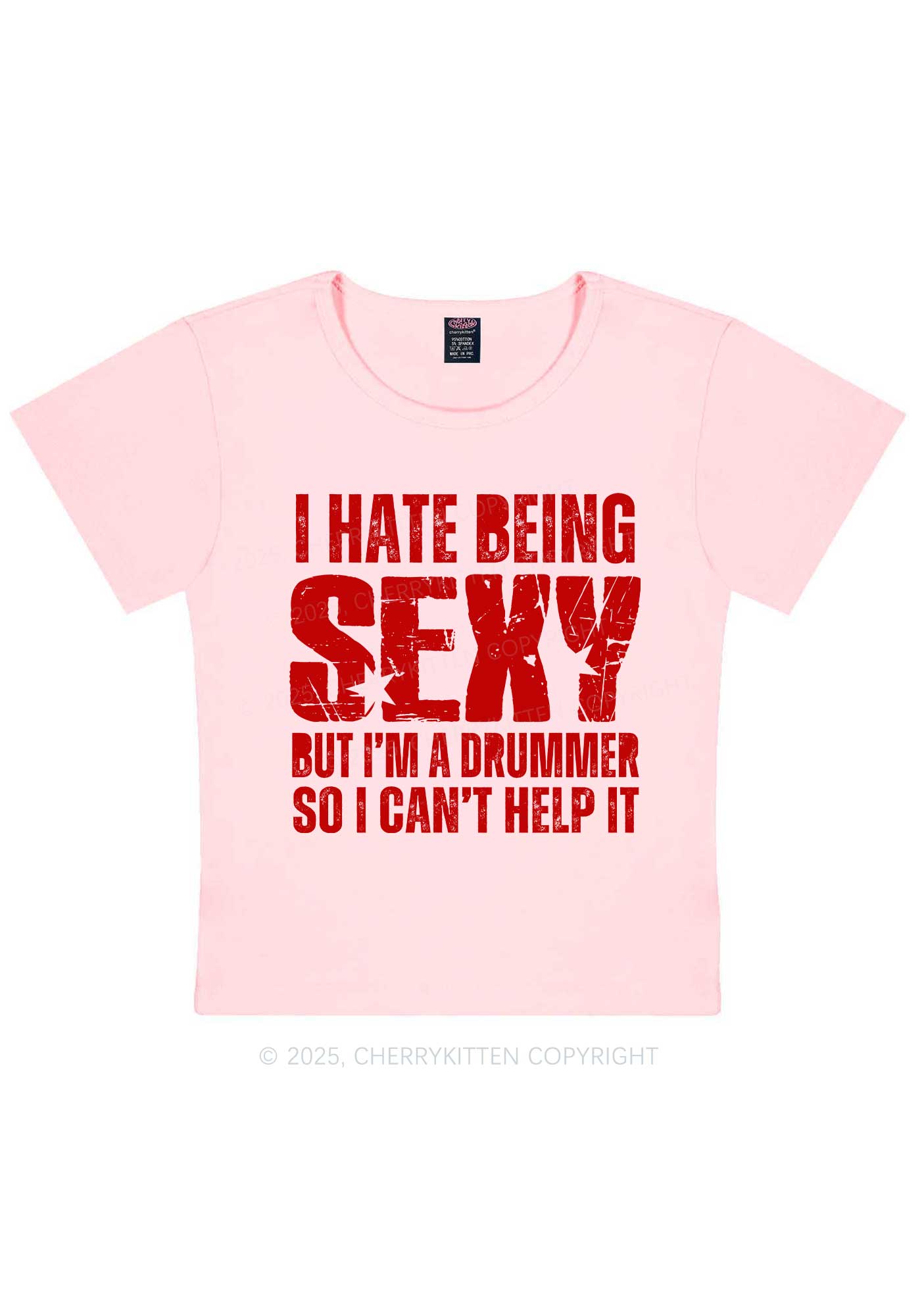 I Hate Being Sexy Y2K Baby Tee Cherrykitten