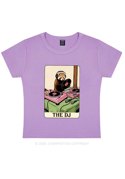 The DJ Raccoon Y2K Baby Tee Cherrykitten