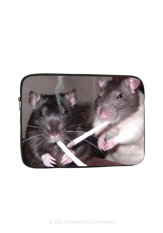 Smoking Rats Y2K Laptop Sleeve Cherrykitten