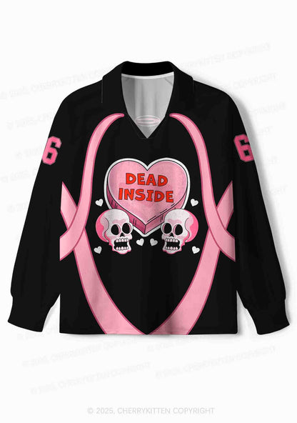 Halloween Custom Dead Inside Y2K Sport Long Sleeve Jersey Shirts Cherrykitten