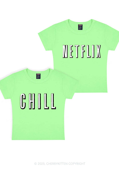 Netflix Chill Y2K Valentine's Day Baby Tee Cherrykitten