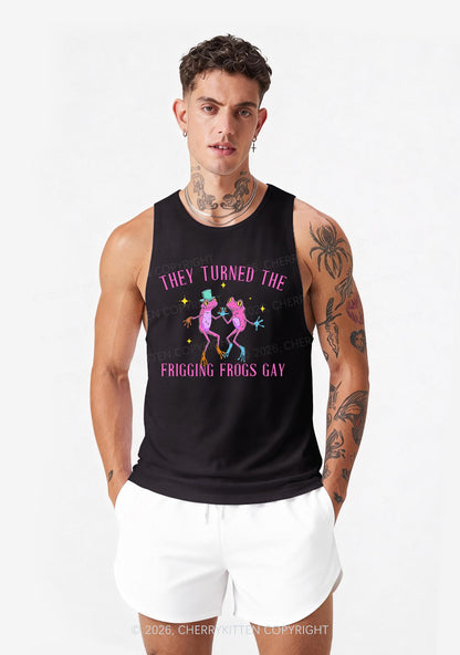 Frogs Gay Pride Y2K Men Racerback Tank Top Cherrykitten