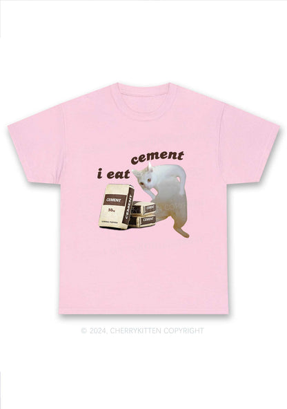 I Eat Cement Y2K Chunky Shirt Cherrykitten