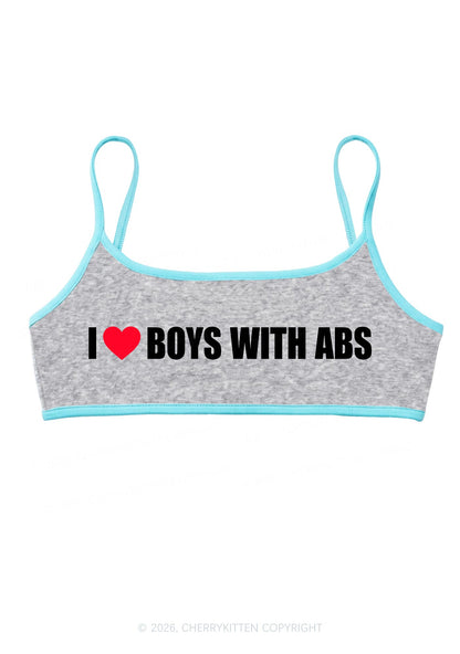 I Love Boys With ABS Y2K Super Crop Cami Cherrykitten