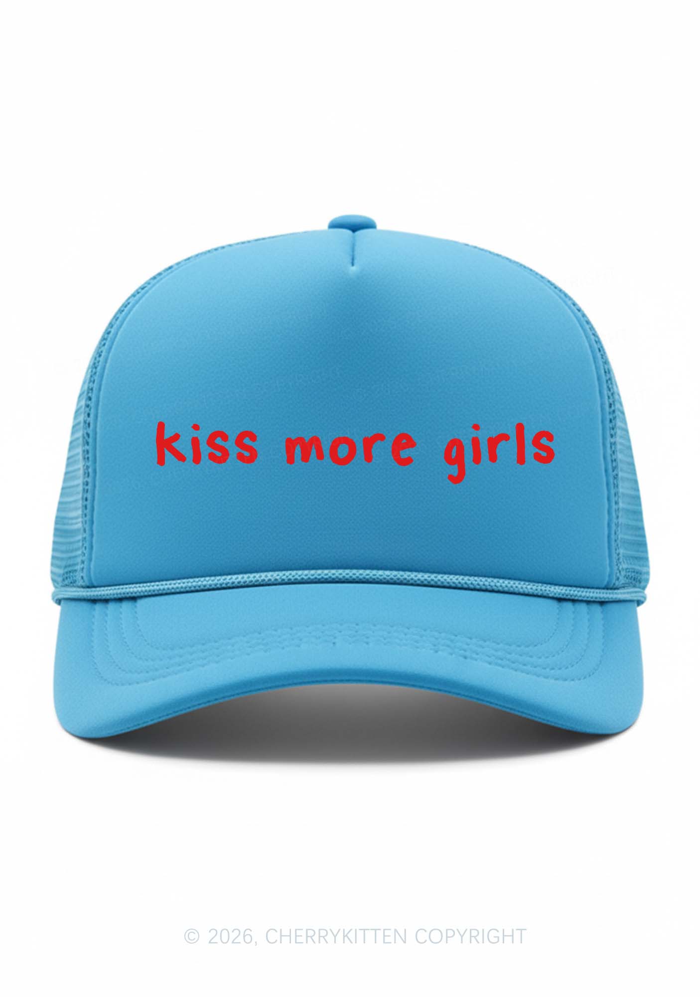 Kiss More Girls Pride Y2K Trucker Hat Cherrykitten