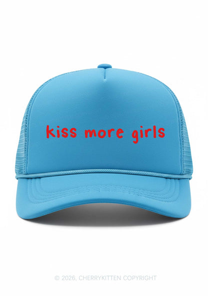 Kiss More Girls Pride Y2K Trucker Hat Cherrykitten