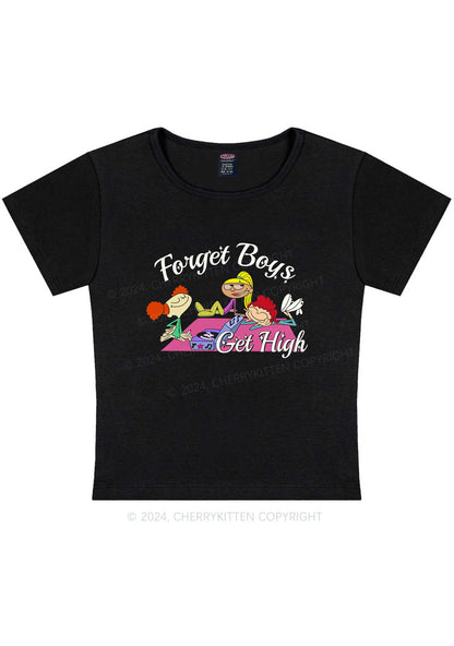 Curvy Forget Boys Y2K Baby Tee Cherrykitten