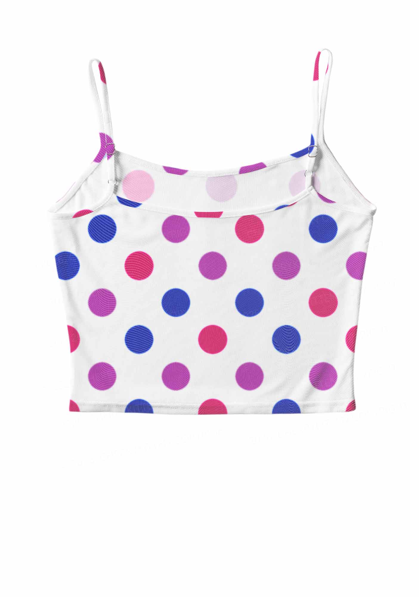 Bisexual Dots On White Pride Y2K Mesh Cami Tank Cherrykitten