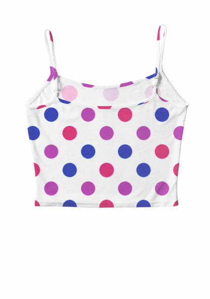 Bisexual Dots On White Pride Y2K Mesh Cami Tank Cherrykitten