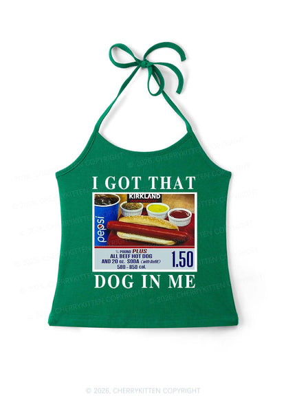 I Got That Hot Dog In Me Y2K Halter Neck Cami Cherrykitten