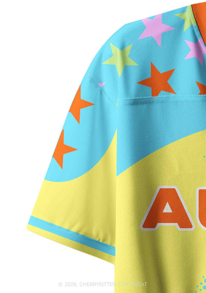 Autistic Cxxt Stars Y2K Crop Sport Jersey Shirts Cherrykitten