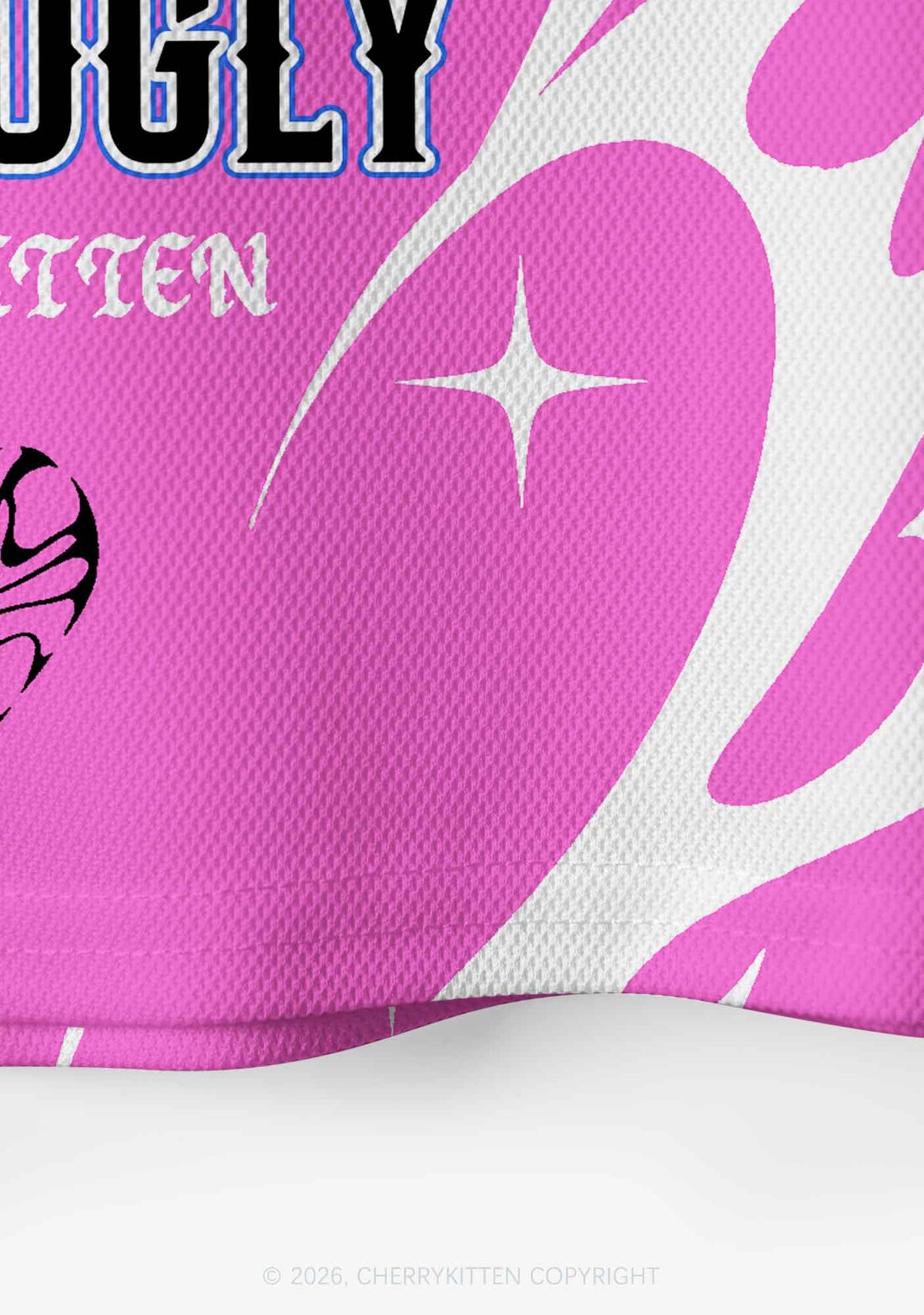 Better Late Than Ugly Y2K Crop Sport Jersey Shirts Cherrykitten