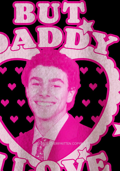 Daddy I Love Him Luigi Y2K Christmas Knit Sweatshirt Cherrykitten