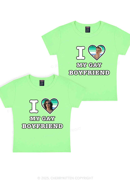 Custom My Gay BF Pride Y2K Valentine's Day Baby Tee Cherrykitten