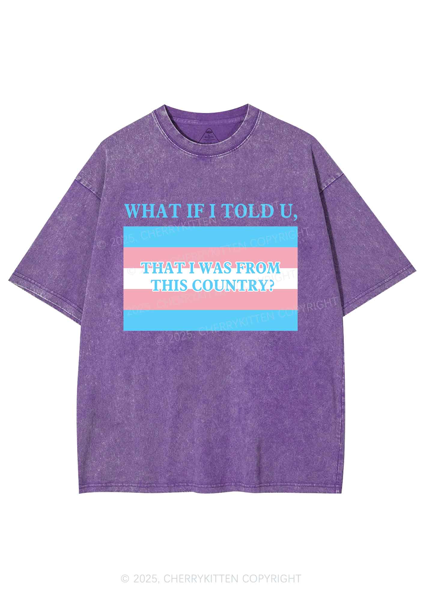 I Was From This Country Y2K Shirts Washed Tee Cherrykitten
