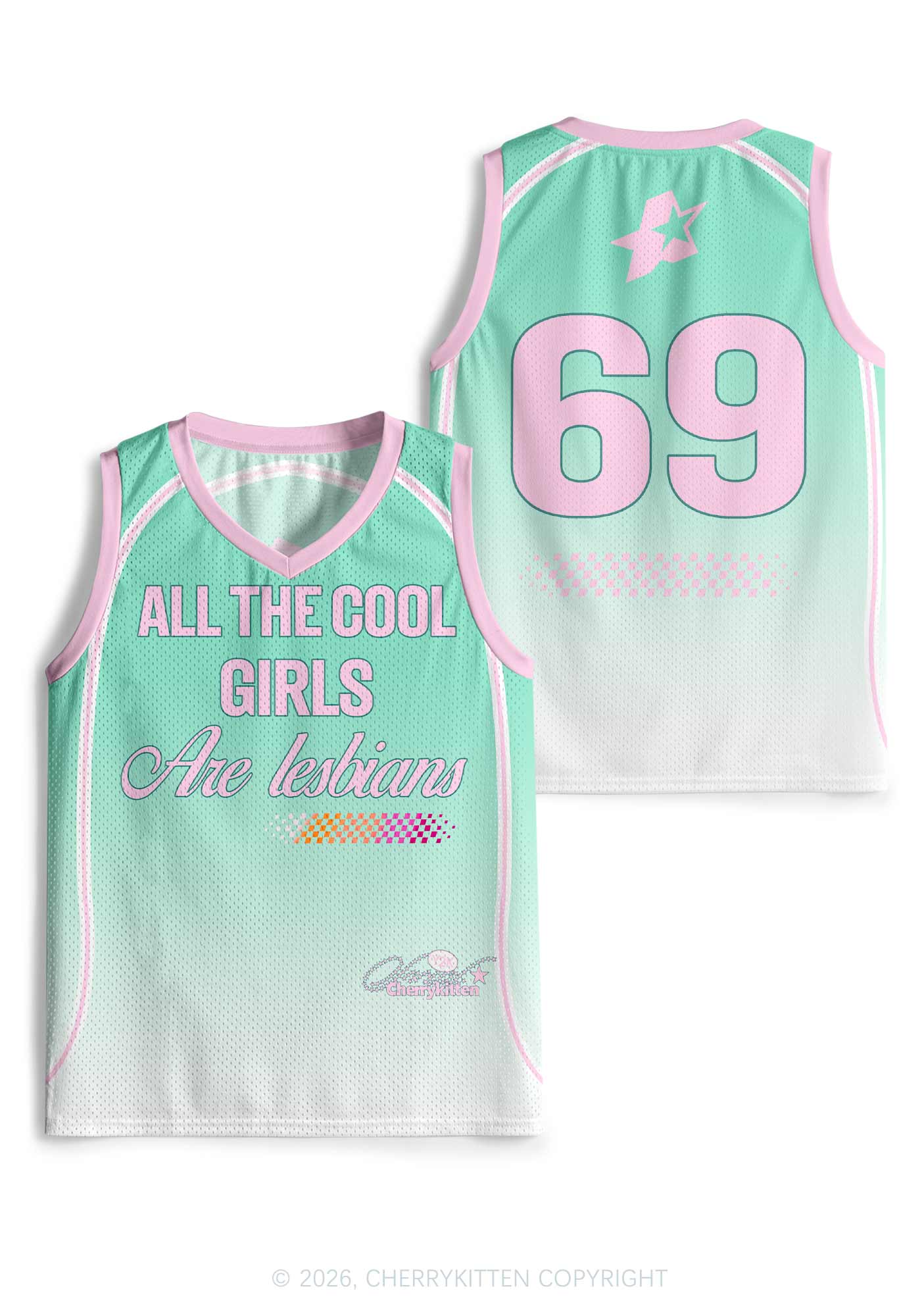 Cool Girls Are Lesbians Pride Y2K Sport Jersey Tank Cherrykitten